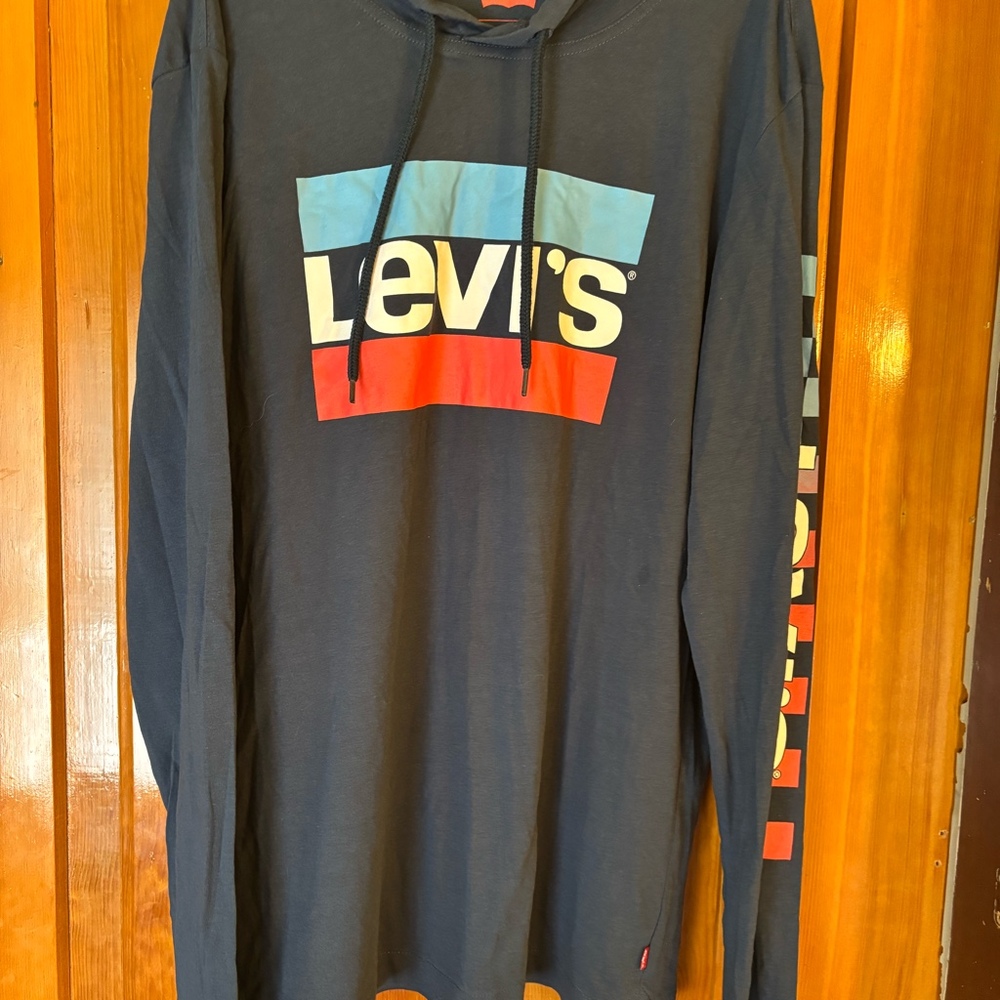 Vintage Mens Levis LS hooded shirt